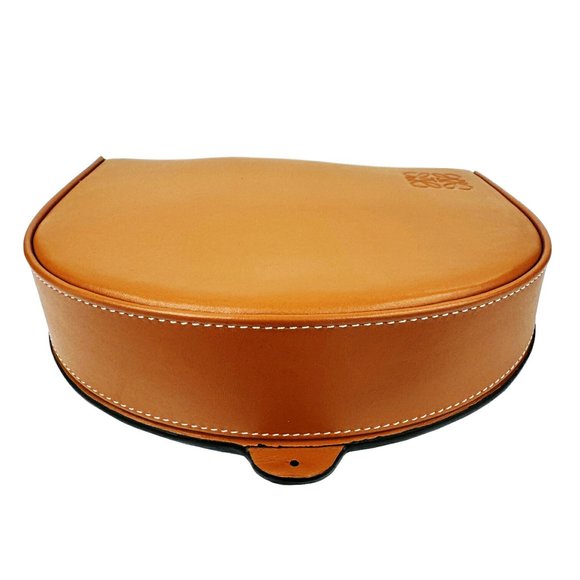 LOEWE Heel Bag A661V01X18 2530 Shoulder Calf Tan Brown Women's Men's - Picture 3 of 10